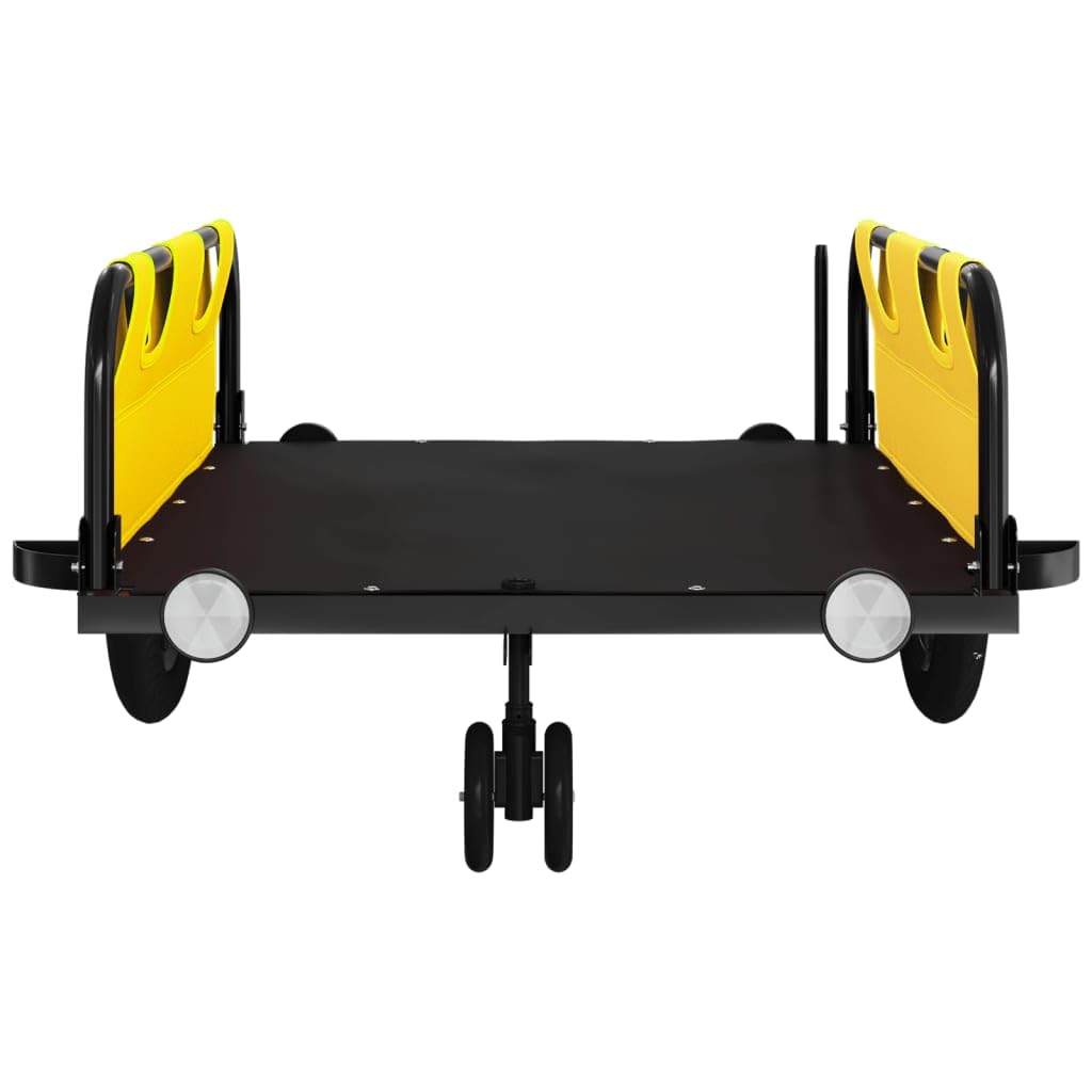 ShGaxin Fahrradanhänger Gelb Oxford-Gewebe und Eisen, Fahrrad Anhänger, Lastenanhänger, Handwagen, Fahrrad-lastenanhänger, Lastenfahrrad - 94190