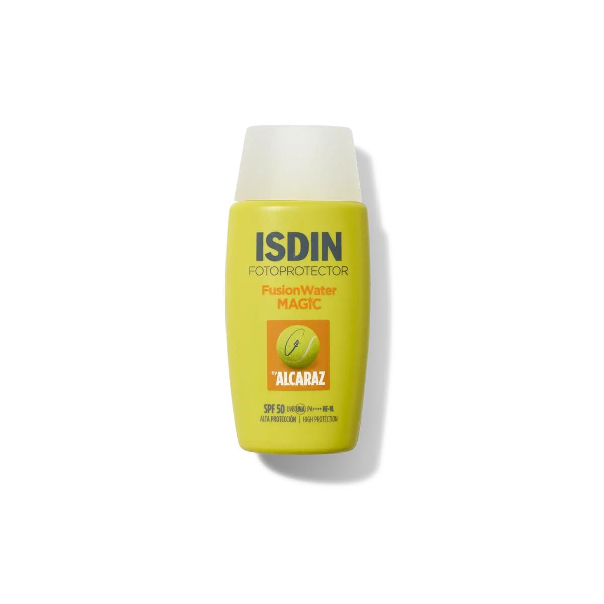 ISDIN Fusion Water MAGIC by Alcaraz SPF 50 (50 ml) | Crème Solaire Visage Résistante à la Transpiration | Idéale pour les Sportifs | Texture Ultra-Légère à Effet Rafraîchissant (Lot de 2)
