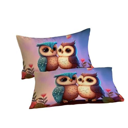 Housse de couette microfibre animaux mignon 3D de taille double 200x200 avec fermeture