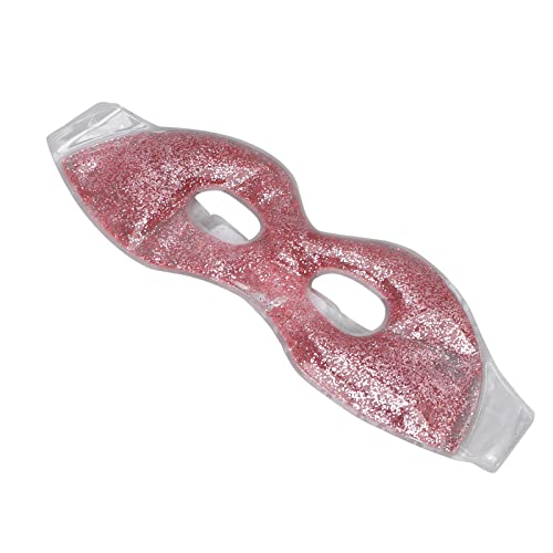 Gel Eye,Gel Eye Cooling and Warming Treatment for Tired Puffy Eyes Headaches Hayfever Dry Eyes Silicone Adjustable Straps Automatic Cooling Hot Cold Use Red PVC 3D Cutting - Image 5