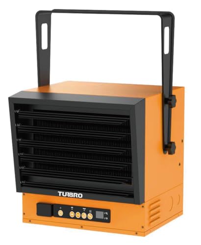 TURBRO 10,000W Electric Garage Heater, 240V Hard Wired, WiFi Enabled, Fan-Forced Shop Heater with Remote, Overheat Protection, Thermostat, 12-Hr Timer, Ceiling/Wall Mounted, ETL Listed, GH10K Smart TURBRO 10,000W Electric Garage Heater, 240V Hard Wired, WiFi Enabled, Fan-Forced Shop Heater with Remote, Overheat Protection, Thermostat, 12-Hr Timer, Ceiling/Wall Mounted, ETL Listed, GH10K Smart