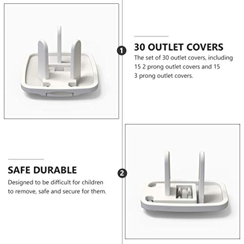 NUOBESTY Tomada 30Pcs Cobre O Plugue Ã  Prova de BebÃª Cobre a Tomada de SeguranÃ§a Infantil Cobre P