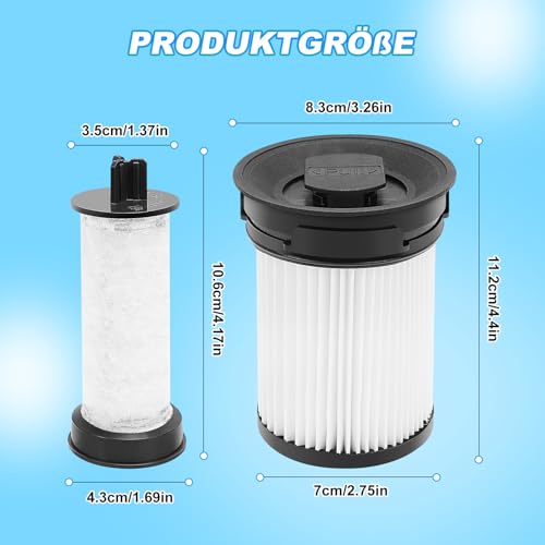 KEEPOW 3 Stück Staubsaugerfilter Ersatzteile für Miele Triflex HX1 und TriFlex HX1 FSF, Wiederverwendbarer Staubsauger Filter Zubehör für Miele Akku Staubsauger