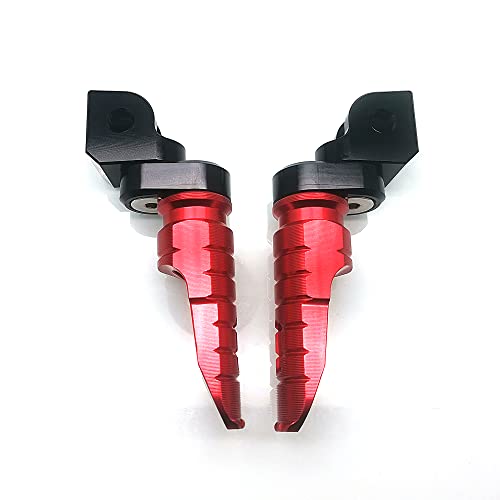 Image of MZS Motorcycle Foot Pegs, Double Adjustable Front Rider Footpegs Footrest Rest Pedal Red Compatible with GSXR 600 750 1000 GSX250R GSXS750 GSXS1000 GSXS1000F GSF1250 GSX650 SV650 SV1000 DL650 DL1000