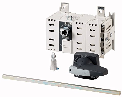 Eaton 6098932 DC di Ultimo taglio interruttore, 2 poli, 125 a, con manopola grigia, tra costruzione, con 300 mm asse in metallo
