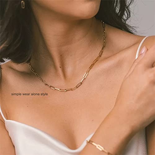 Image of Freekiss Layered Necklace Set for Women Stackable | Herringbone Snake Cuban Rope Chain, Dainty Choker, Layered Stackable, Non Tarnish, Hypoallergenic, Adjustable 14-18.5 inch