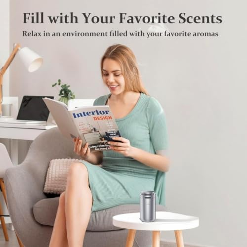 Image of STARQ Smart Car Aroma Diffuser Rechargeable Air Freshener Mist Dispenser with Auto On /Off, 3 Speed Modes & Stylish Interior Decor (S8)