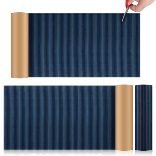 2 Rolls Pool Patch Repair Kit 8 x 48 inch Pool Safety Cover Patch Kit Self Adhesive Swimming Pool Cover Repair Kit Tear Resistant Patch for Inground Safety Pool Cover (Blue)