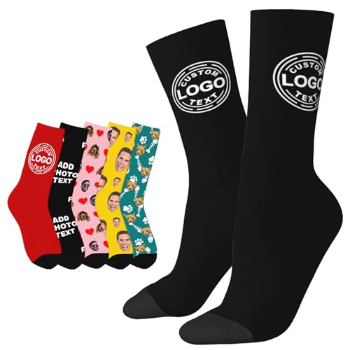 Custom Socks With Personalized Photo Logo Text Custom Photo Socks For Men Women Funny Gifts