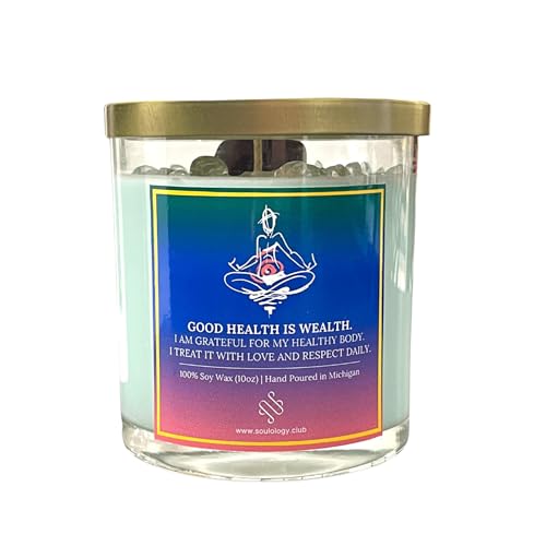 Good Health Manifestation Candle with Crystals