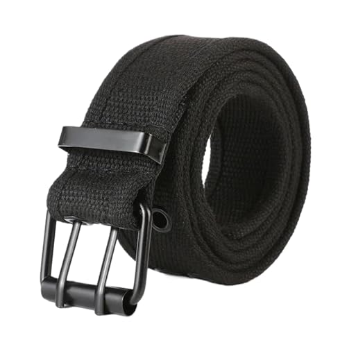 Belts for Men 1pcs Men Belts Canvas Nylon Webbing Belt Casual Unisex Belts Sports Classic Belts(Black)