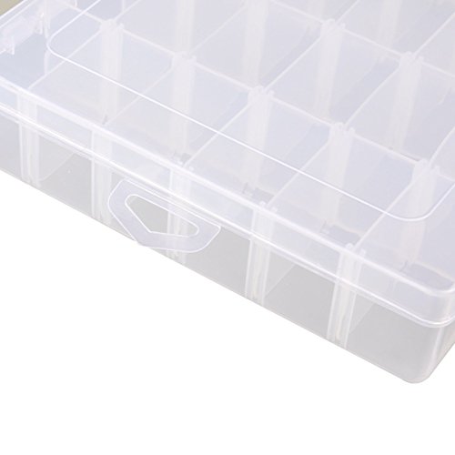 OULII Clear Plastic Jewelry Box Organizer (Square) - Thumbnail 4
