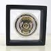 SH Challenge Coin Display Frame, 3D Floating Display Case Stand Holder, Medallion Medal Specimen Military Coin Clear Box (Black)