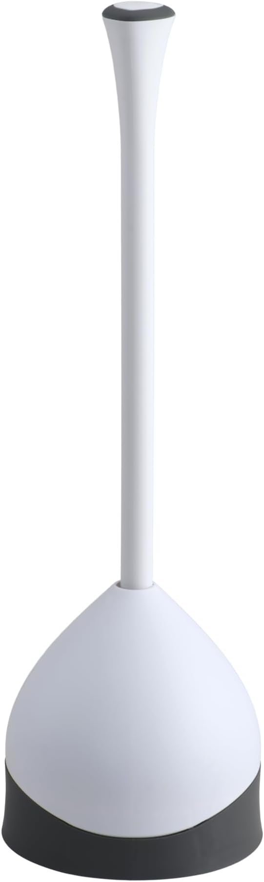 Clorox Toilet Plunger and Hideaway Caddy Bathroom Combo, White/Grey