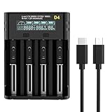 【High-Definition-Anzeige】Auf dem LCD-HD-Bildschirm können die tatsächlichen Informationen wie Batterietyp, Ladestrom, Ladezeit, Ladespannung und Ladeplan angezeigt werden. Mit der rechten Taste können Informationen zu den vier Steckplätzen überwacht werden, und mit der linken Taste können die drei Ladegeschwindigkeiten geändert werden.