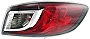 Evan-Fischer Tail Light Assembly Compatible with 2010-2013 Mazda 3 Outer Halogen/Standard Type Sedan Passenger Side
