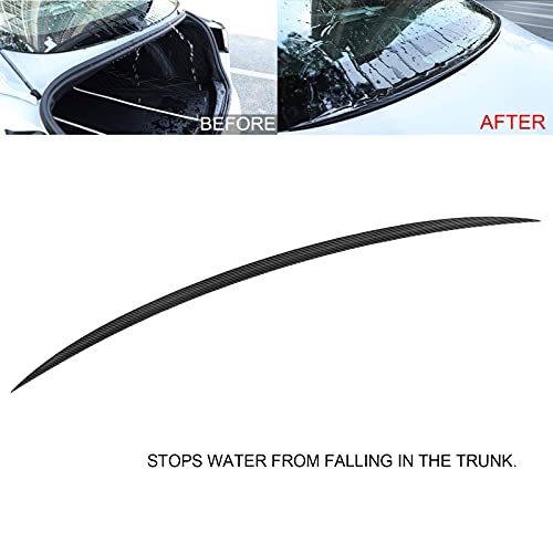 Trunk Rain Deflector for Tesla Model 3 20172021, Carbon Fiber Style