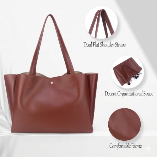 Image of Pure Vegan Leather Tote Bag for Women, Fully Embossed, Handbag, Shoulder Bag, Black
