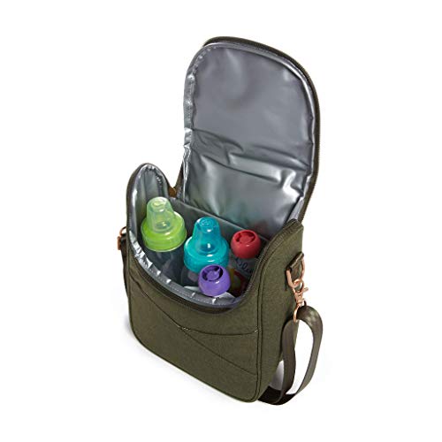 Jujube | Be Cool Insulated Baby Bottle Cooler Bag, Portable Cooler Bag For Breast Milk, Insulated Food Storage Bag | Olive Chromatics #TOP2