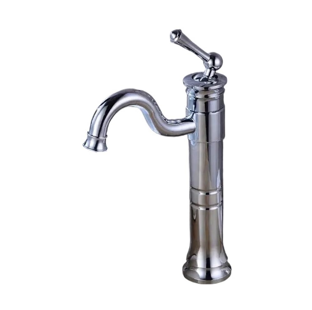 Robinet eau chaude froide anti-éclaboussures avec poignée unique pour lavabo de salle de bain