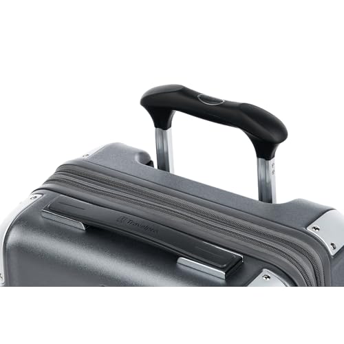 Image of Travelpro Platinum Elite Hardside Expandable Carry on Luggage, 8 Wheel Spinner, TSA Lock, Hard Shell Polycarbonate Suitcase, Vintage Grey, Compact Carry on 20-Inch