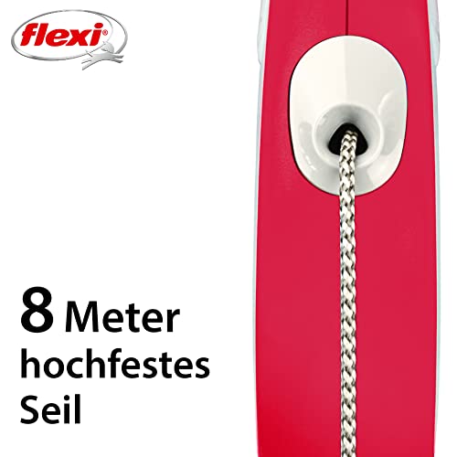 flexi Rollleine New Comfort - S - Seil 8 m, rot