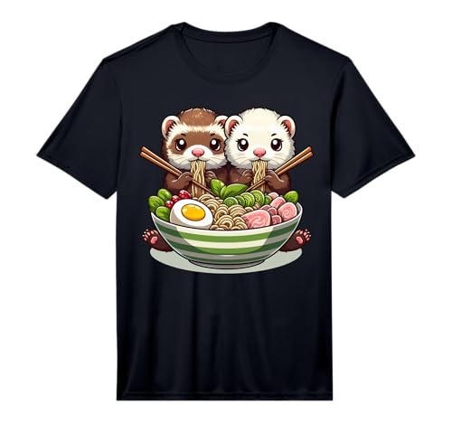 Ferret Ramen Noodle Japanese Kawaii Anime Gifts Men Women Performance T-Shirt