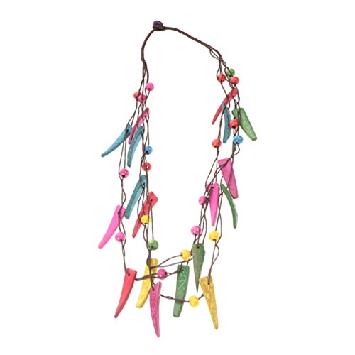 Amosfun Collana Bohémien Conchiglia di Cocco