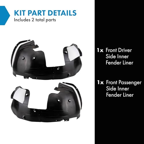 Image of TRQ Front Inner Fender Liner Set | For 2019-2020 Hyundai Santa Fe HY1248172 HY1249172