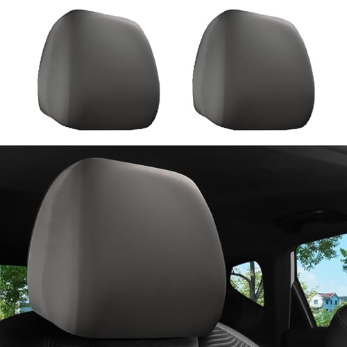 Wgewfhdf 2 Stück waschbare Auto-Kopfstützenbezüge – Universell passend für LKW, Bus, Reisebus und Auto – Staubdichter und schützender Bezug für Innenräume