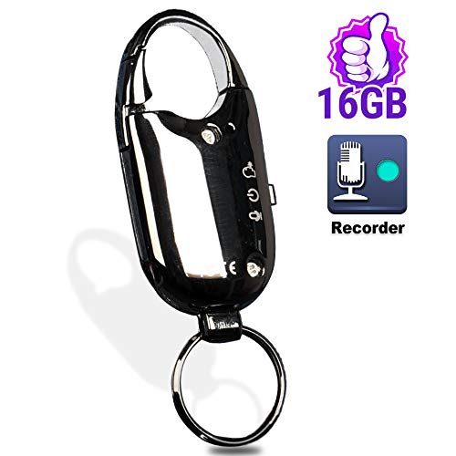 Dedatre Keychain Digital Recorder Voice Device with 16B Money Audio Activated Recorder Hiding