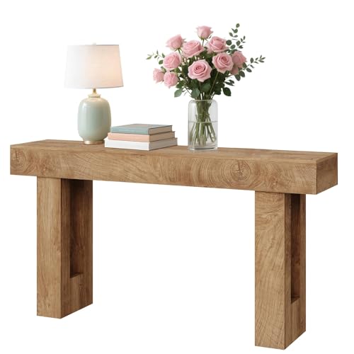 MilleLoom 63 Inches Long Console Table, Wooden Entry Table for Entryway, Rustic Sofa Tables Behind Couch, Foyer Hallway Tables for Living Room, Entrance, Foyer