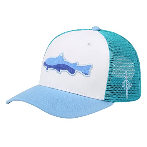 HDE 6 Panel Trucker Hat Performance Outdoor Snapback Adventure Hats for Men and Women Golf Baseball Cap for Sports and Travel, Arctic Char, One size