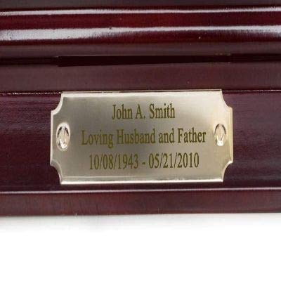 Custom Personalized American Flag Display Case for 5' x 9.5' Burial Memorial Flag, Military Medal Shadow Box with Glass Front and 4"x 6" Picture Frame (Mahogany)
