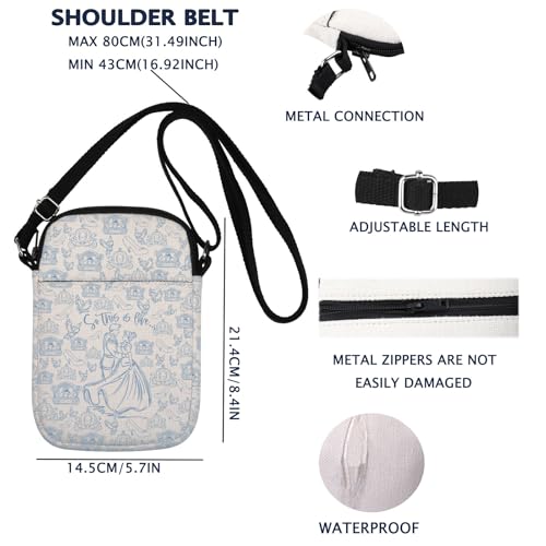VAMSII Fairy Tale Princess Gift Princess Crossbody Bag For Friend Sister Glass Slipper Gift2