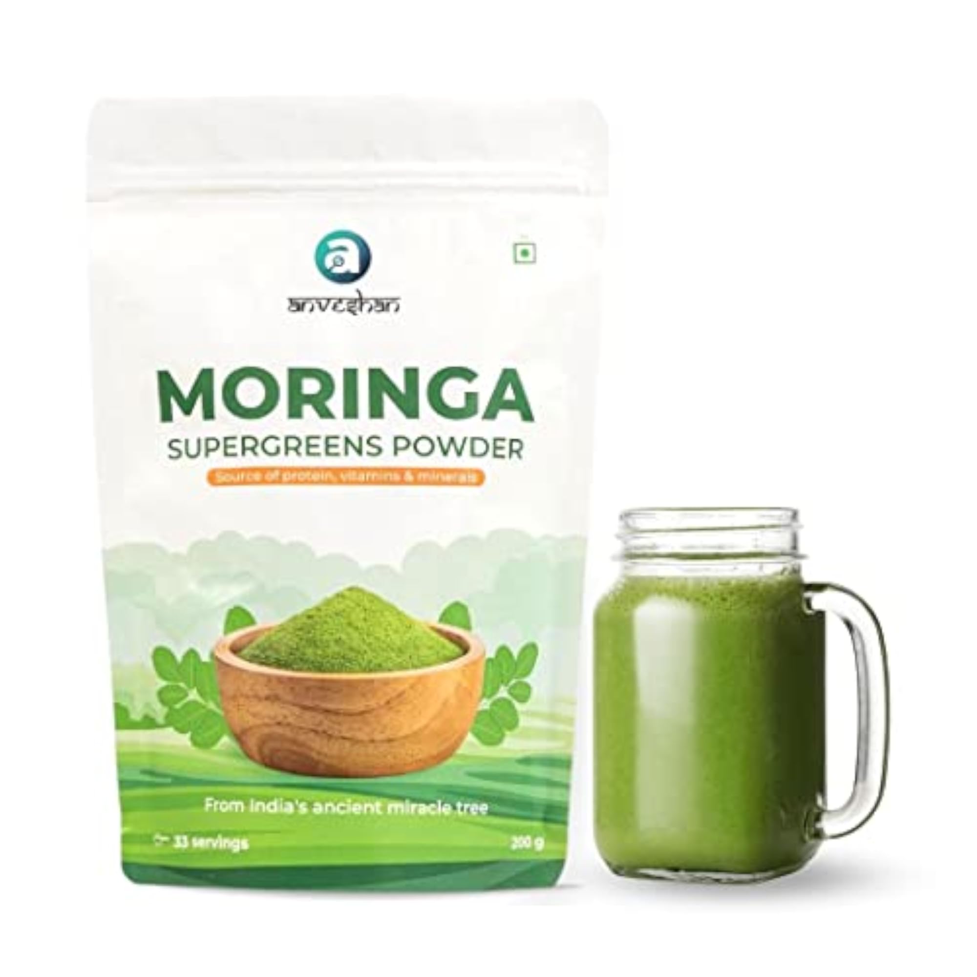 Anveshan Moringa Leaf Powder - 200 Grams Pack