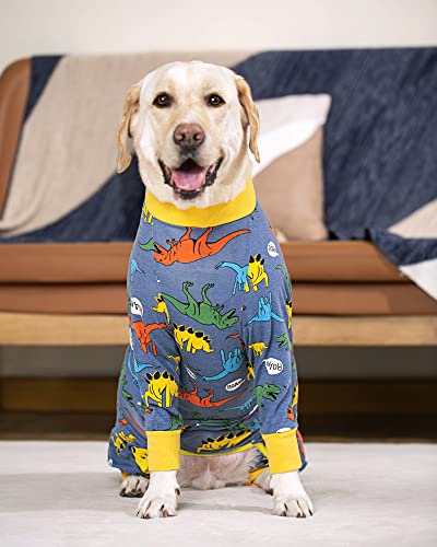 BT Bear Elastischer Haustier-Einteiler für große Hunde, schützt Gelenke, Anti-Haare, Lecken, Wundschutz, Pyjama-Overall (Größe XXXL, Marineblau)