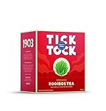 TICK TOCK TEAS Organic Rooibos Tea Bags - Naturally Caffeine Free Red Bush Herbal Tea from South Africa | Smooth & Rich Flavor, Low Tannin, Enjoy Hot or Iced with Milk, Lemon, or Honey - 80 Count