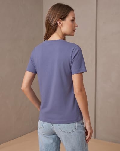 Image of NOBERO 100% Cotton T-Shirts for Women Stylish | Regular Fit | Solid T Shirts for Women 180 GSM Combed Cotton | Crew Neck Half Sleeve