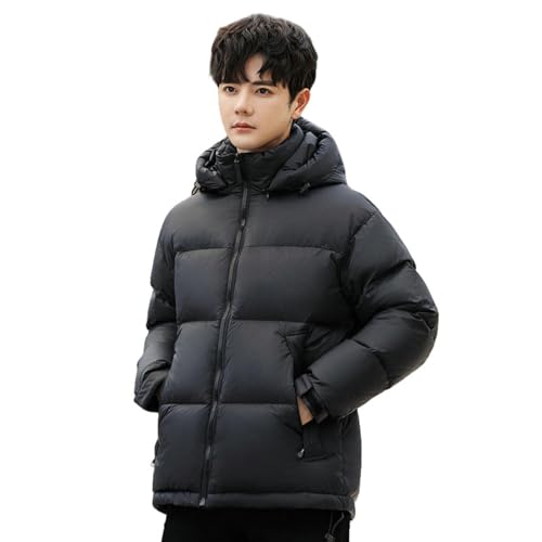 Veste d'hiver à capuche homme USTZFTBCL épaisse et coupe oversize confortable