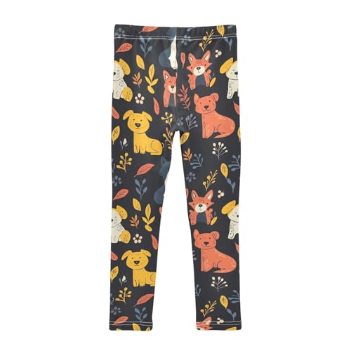 Lovely Dog Animal Girls Casual Leggings for Kids Printed Long Pant Bottoms Stretch and Soft2