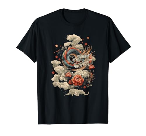 Dessin asiatique traditionnel du dragon de Tokyo japonais pour femme T-Shirt