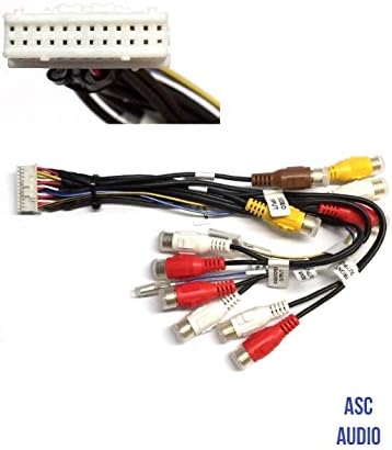 ASC Car Stereo RCA Audio Video Wire Harness Plug for Select Pioneer/Premier 24 Pin Aftermarket DVD Nav Radio CDP1091, CDP1143 AVIC-D3 AVIC-F900BT ...