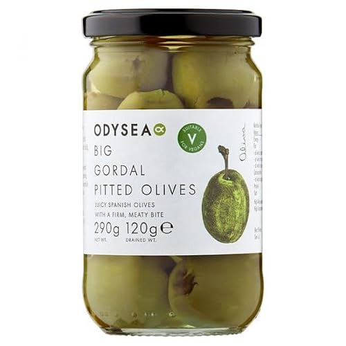 Odysea Pitted Green Big Gordal Olives in Brine, 290g