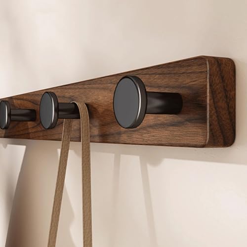 Perchero de pared de madera de nogal con diseño de seta 5