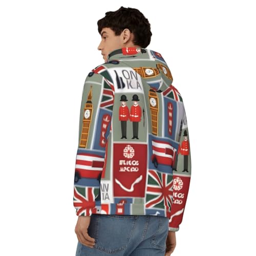 Sweat à fermeture éclair Angleterre cordon serrage manches longues homme