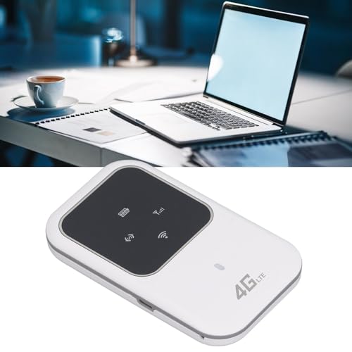 Image of 4G LTE Mobile Hotspot Router, Wireless Portable WiFi for Travel, 10 Connected Devices, Pocket WiFi, for Smartphone, Laptop, Tablet, Asia Version, White