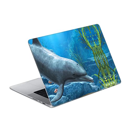 Autocollant MacBook Pro 16 A2485 Monde Dauphin Simone Gatterwe vinyle
