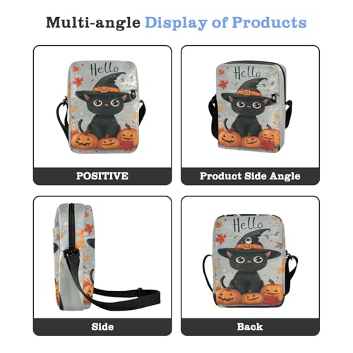 Halloween Cat cute messenger bag Crossbody Bags For Women Cross Over Purse Adjustable Strap for business work4