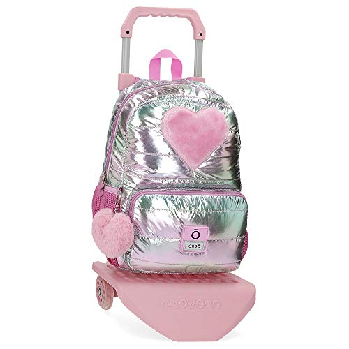 Mochila Enso Fancy con Carro  Rosa  28x37x12 cm